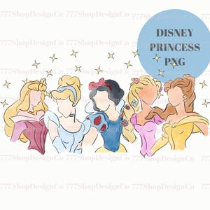 All Princess png, Princesses Watercolor background png, Cinderella png, aurora png, Snow White png