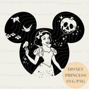 Princess SVG/PNG, Princesses Mouse Head SVG, Belle Princess Png, Family Trip svg, snow white svg
