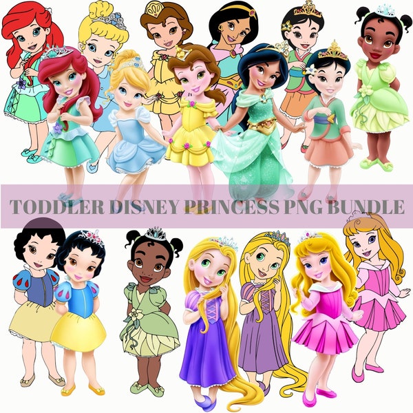 Baby Princess png, Princess png Cricut files, Baby Princess Clipart, Baby cinderella png, baby belle png, baby rapunzel png