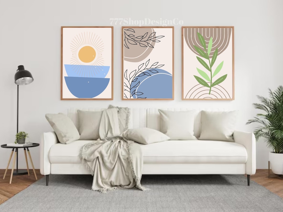 Set of 3 Minimalist Figure Wall Art Digital Printable PDF, Modern Digital Wall Art, Digital ...