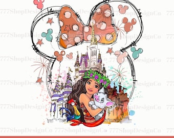 Moana Princess PNG, Princess Moana Mouse Head Png , Princess png clipart design, Moana png, Coquette Princess Png