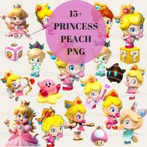 Baby Princess Peach Png, Princess Peach PNG, Cliparts Bundle, Princess PNG, Feeling Peachy png