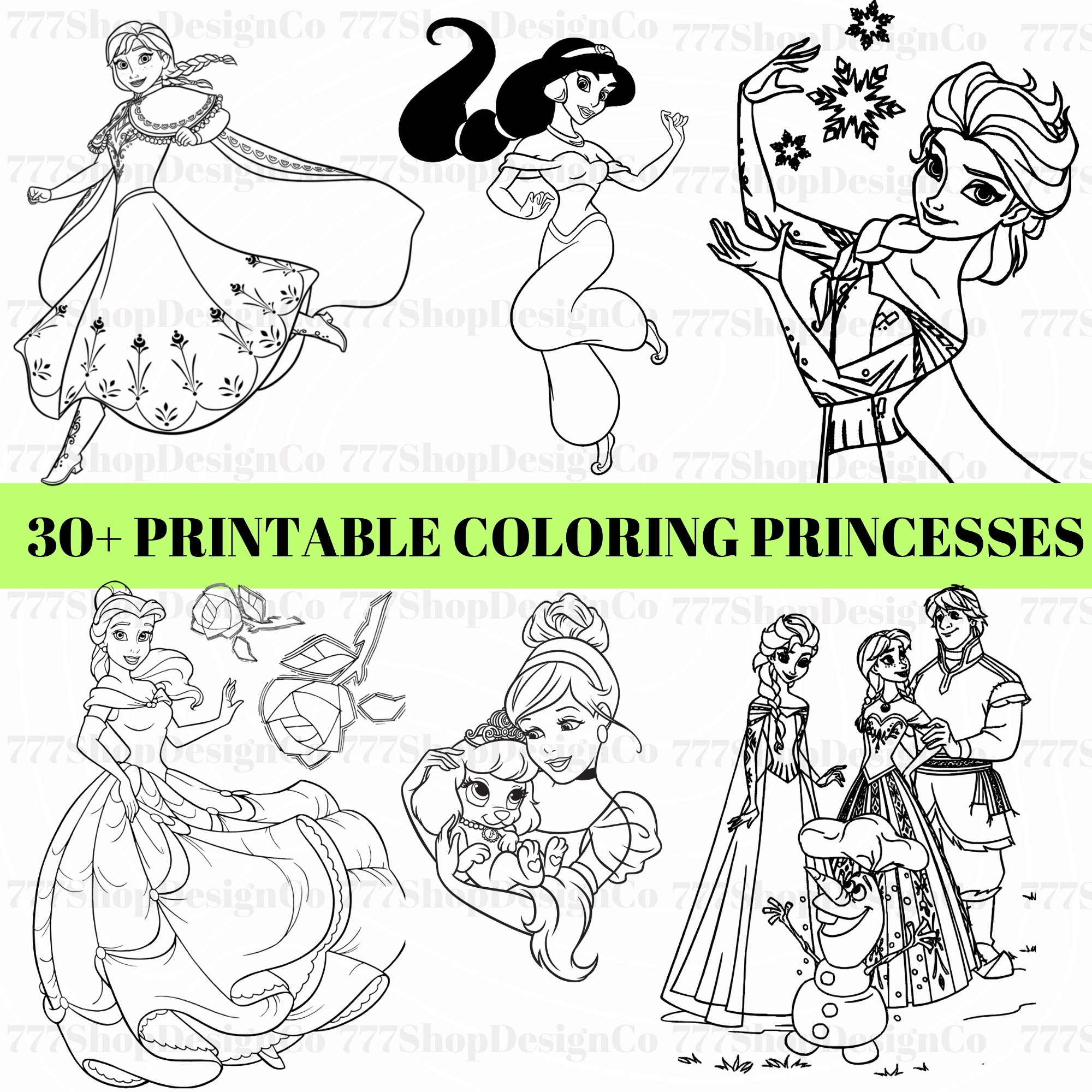 Princess Coloring Sheets PDF