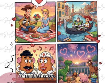 Valntines Toy Story PNG Bundle, Happy Valentines Day Png,You Got A Friend In Me Png, Toy Story png, Woody Buzz PNG , Friendship png