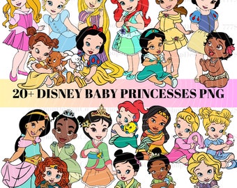 Baby Princess png, Princess png Cricut files, Baby Princess Clipart, Baby cinderella png, baby belle png, baby rapunzel png