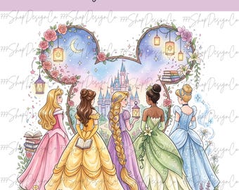 Alle Prinzessin PNG, Prinzessinnen Maus Kopf Hintergrund png, Aquarell Princess Squad png, Aschenputtel, ariel, Aurora png