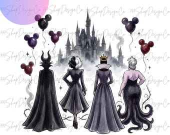 Villain PNG Maleficent, Maleficent Retro Design Digital Download, Sleeping Beauty png, Evil Maleficent png