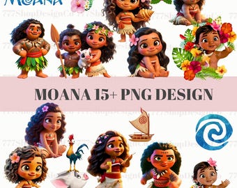 Vaiana Prinsessa png, Baby Vaiana png clipart, Vaiana PNG Bundle, Vaiana Clipart, Prinsessa png Cricut-filer