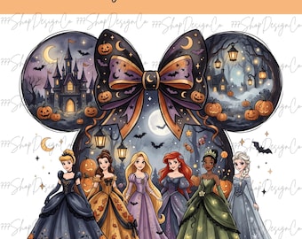 Halloween Princess png, Spooky Villains png, Watercolour princess png, Watercolour halloween png, Spooky png, Trick or treat png