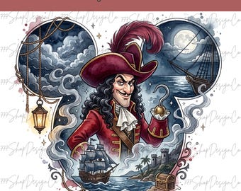 Kapitän Hook Png, werde nie erwachsen Design, Bösewicht Png, Fee Png, Peter Pan Png