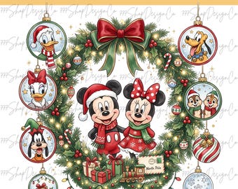 Weihnachts-PNG mit Maus und Freunden, Weihnachts-PNG, Weihnachts-Truppe-PNG, Weihnachtsfreunde-PNG, Feiertags-PNG, Weihnachts-PNG-Datei
