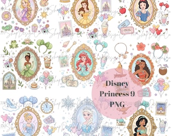 Prinzessin PNG, Prinzessinnen Aquarell Hintergrund, Prinzessin PNG, Clip Art Design, Cinderella PNG, Ariel, Schneewittchen PNG