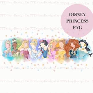 All Princess png, Princesses Watercolor background png, Cinderella png, aurora png, Snow White png