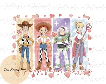 Valntines Toy Story PNG Bundle, Happy Valentines Day Png,You Got A Friend In Me Png, Toy Story png, Woody Buzz PNG , Friendship png