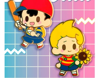 Ness and Lucas enamel pins