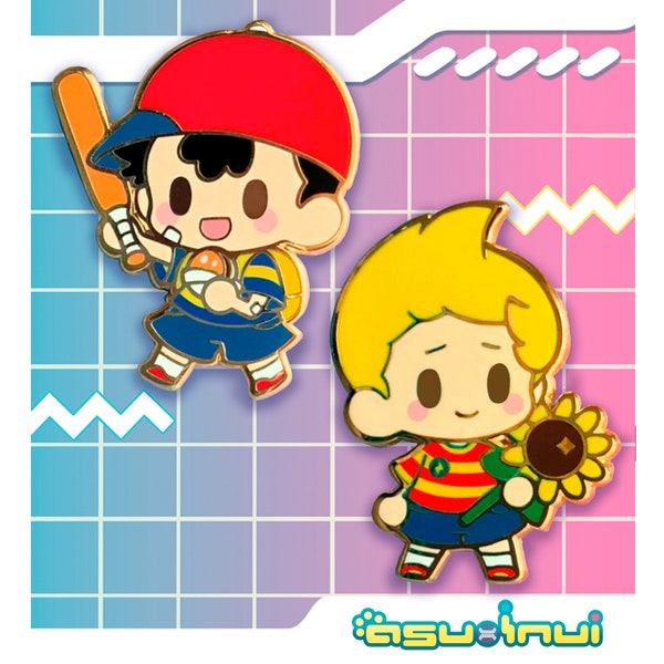 Emaille pinnen Ness en Lucas