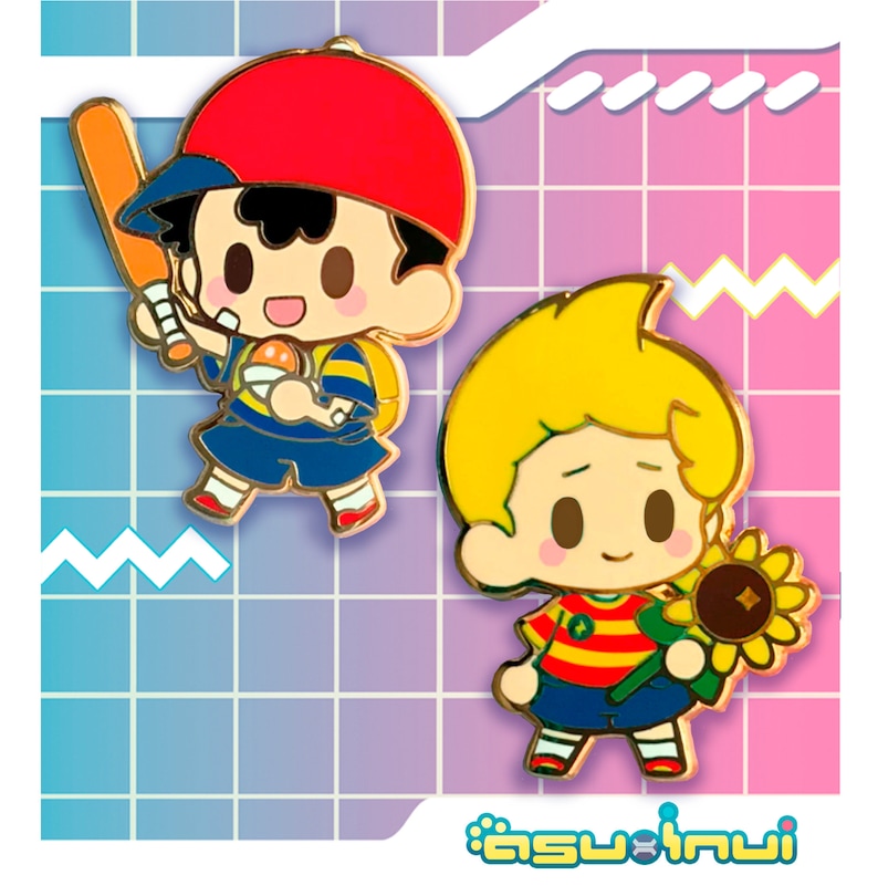 Ness and Lucas Enamel Pins - Etsy