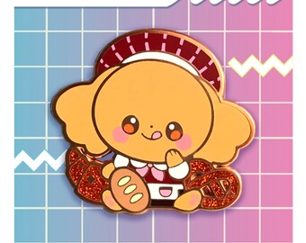Gnocchi the baker pup Enamel pin
