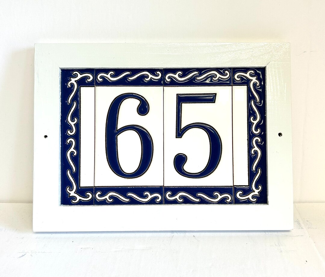 Hand Created and Hand Painted Ceramic House Numbers With or Etsy
