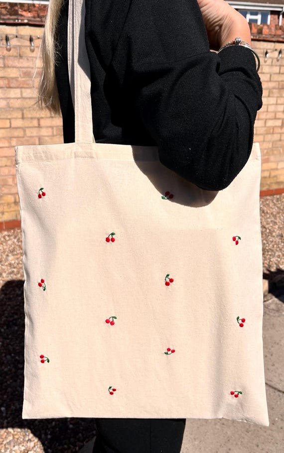 CafePress Cherries With Stems Tote Bag - Natural Canvas Reusable Shopping Bag
