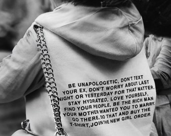 Be Unapologetic Hoodie, Positive Affirmations, Positive Quotes Hoodie