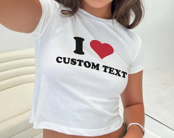 J'aime les t-shirts personnalisés J'aime les t-shirts avec texte