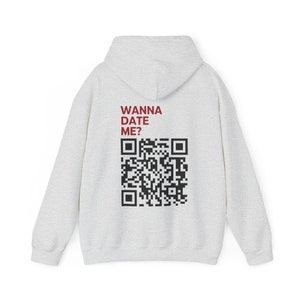 Wanna Date Me QR Code Hoodie image 8