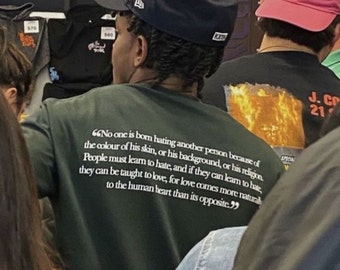 Personne ne naît pour haïr une autre personne, citations de Nelson Mandela T-shirt