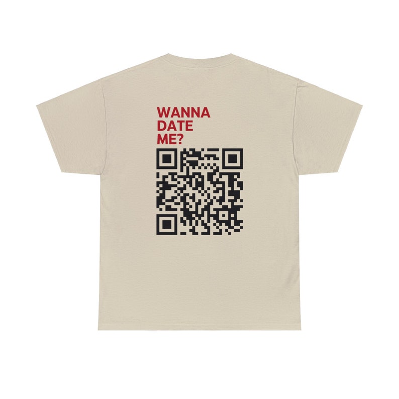 Wanna Date Me QR Code Tshirt Bild 8