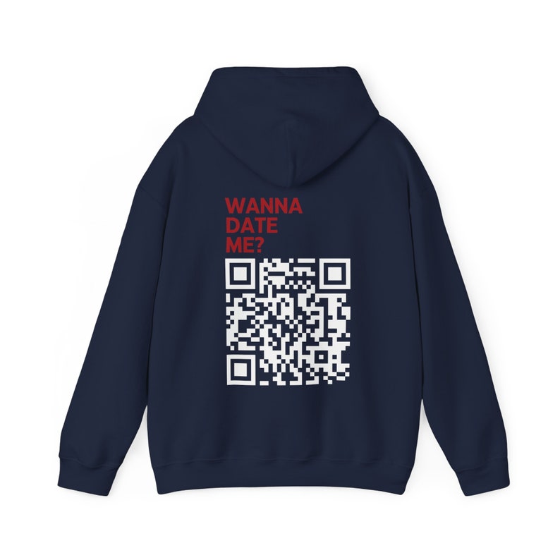 Wanna Date Me QR Code Hoodie image 6