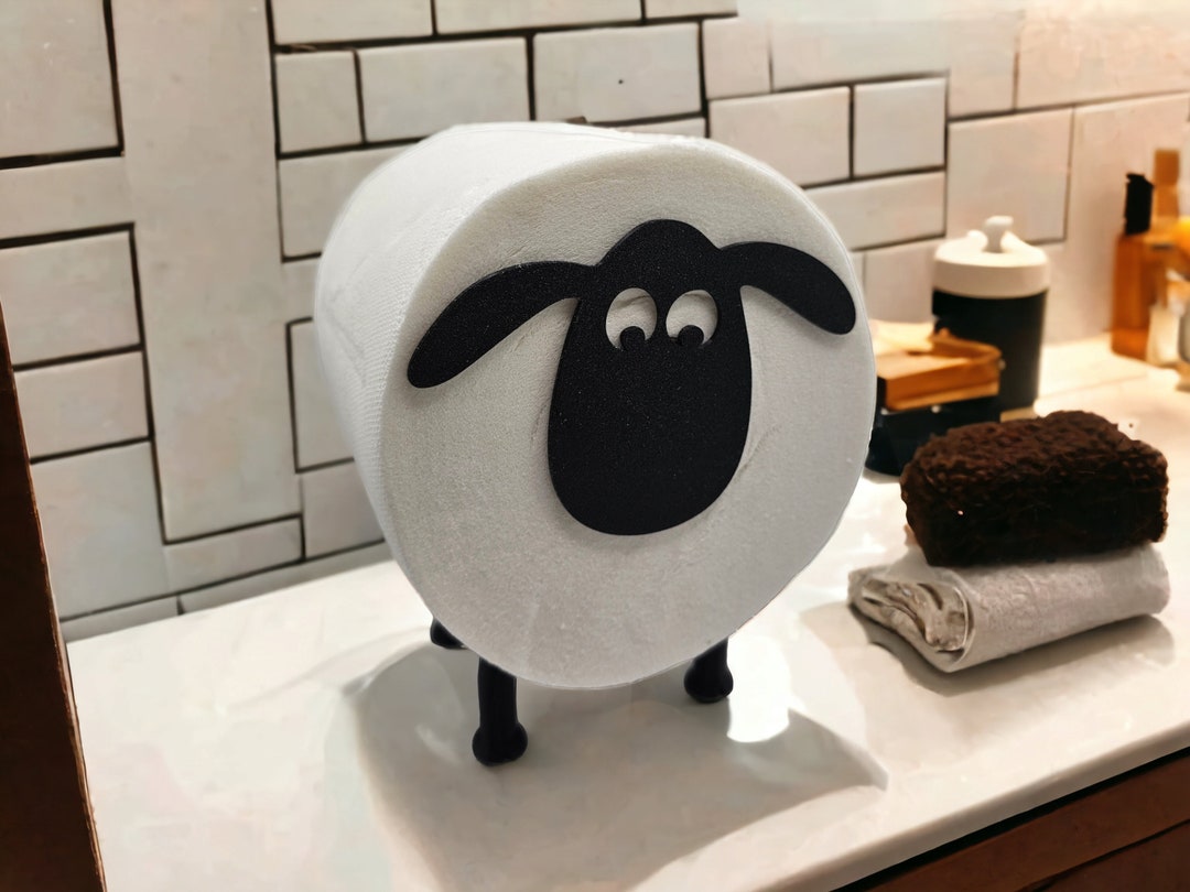 Black Sheep Tolet Roll Paper Holder Free-Standng Bathroom Tssue