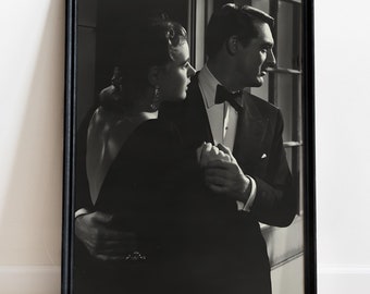Cary Grant e Ingrid Bergman Stampa: Glamour hollywoodiano vintage