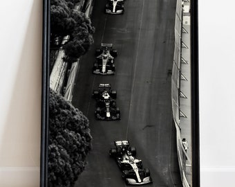 Formula 1 Print Formula One Poster Formula Wall Art Black And White Home Decor Lewis Hamilton Max Verstappen Charles Leclerc