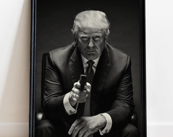 Make America Great Again Print Donald Trump Poster Trump President Home Decor 2024 US Elections Wall Art MAGA Wall Decor Trump Gifts