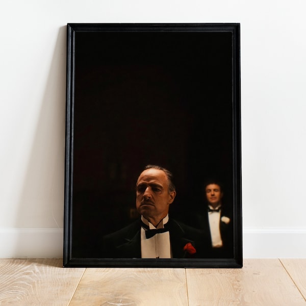 Godfather Poster Wall Art The Godfather Old Hollywood Godfather Gift Wall Decor Gifts For Godfather Marlon Brando Home Decor