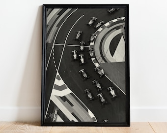 Formula 1 Print, F1, Formula 1 Gift, Max Verstappen, Charles Leclerc, Lewis Hamilton, Black and White Wall Art, Ferrari, Car Guy Gift