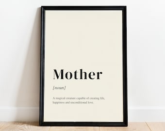 Regalo per la festa della mamma, Arte murale per la festa della mamma, Stampa con citazione, Poster con citazioni sulla mamma, Poster tipografico, Arte per la festa della mamma, Regali per la mamma, Amore