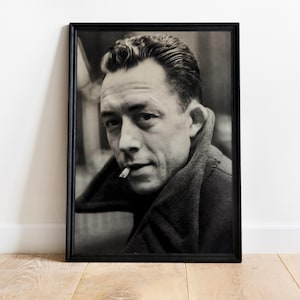 Philosophy Print Albert Camus Philosophy Poster Black And White Wall Art Philosophy Gift Literature Gift Writer Gifts Philosophy Home Decor