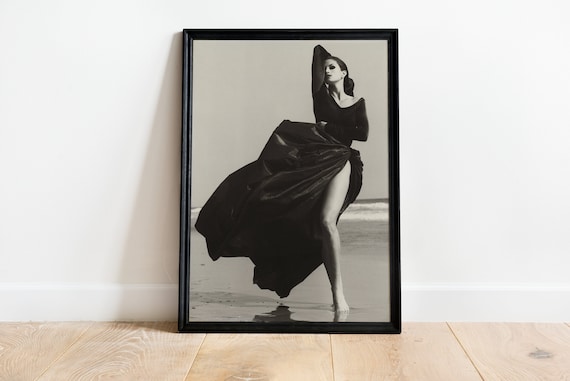 Cindy Crawford Beach Print, 80s Fashion Poster - Etsy