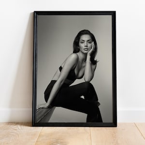 Affiche Ana de Armas | Impression artistique féministe noir et blanc