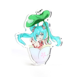 Miku in a Cup Keychain