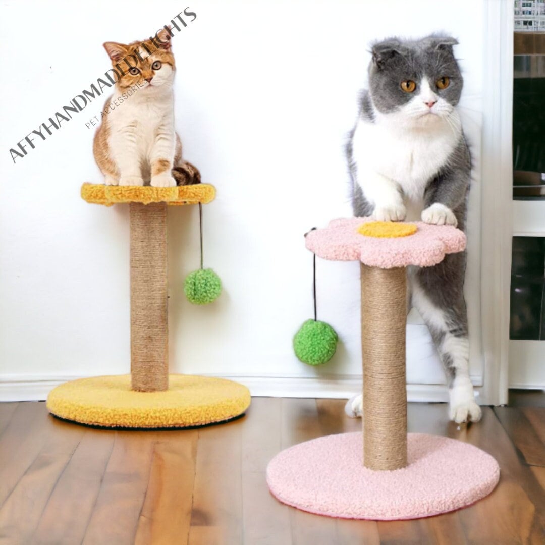Scratcher Tower Cat Toy Cat Scratcher Unique Scratching Etsy
