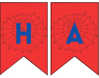 Spiderman Birthday Banner