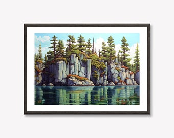 Group of Seven Inspired Landscape Painting #6 Wall Art Print | Available as 5x7", 12x18", 24x36", or as a Digital Download