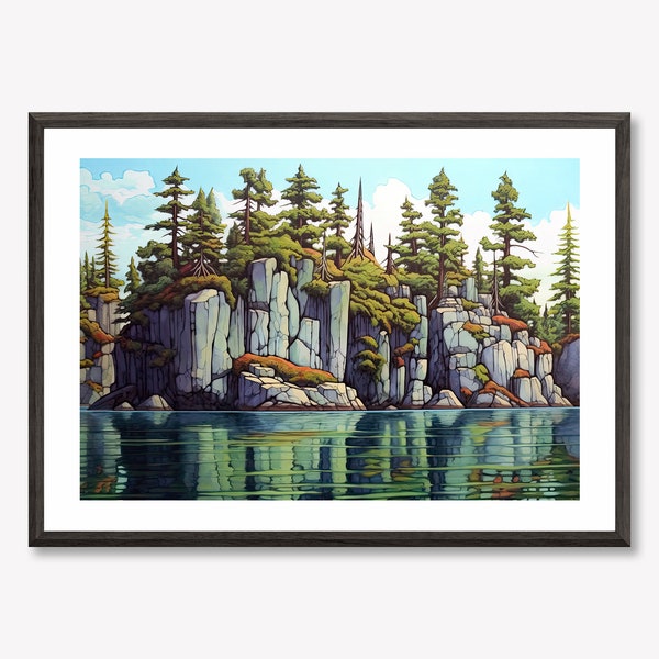 Group of Seven Inspired Landscape Painting #6 Wall Art Print | Available as 5x7", 12x18", 24x36", or as a Digital Download