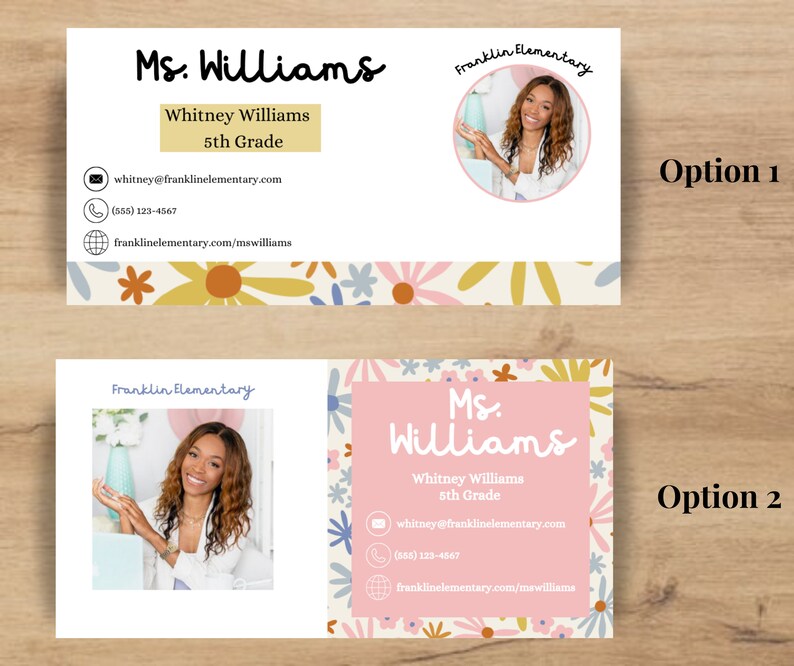 Teacher Email Signature Template Editable Canva Signature Design With