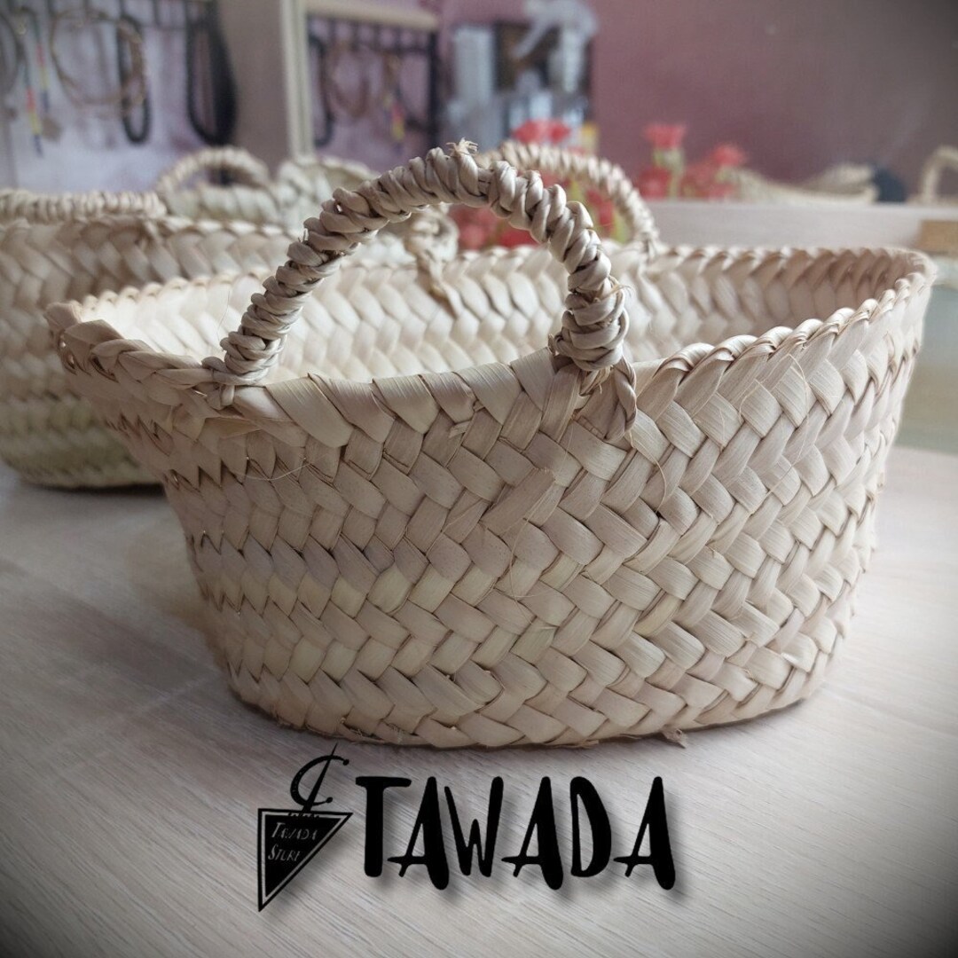Boho Chic Moroccan Woven Straw Basket Handcrafted Elegance - Etsy