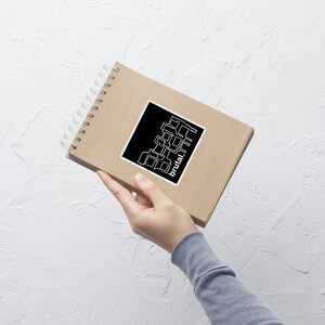 Court Sticker | Brutalist Architecture Inspired Sticker
