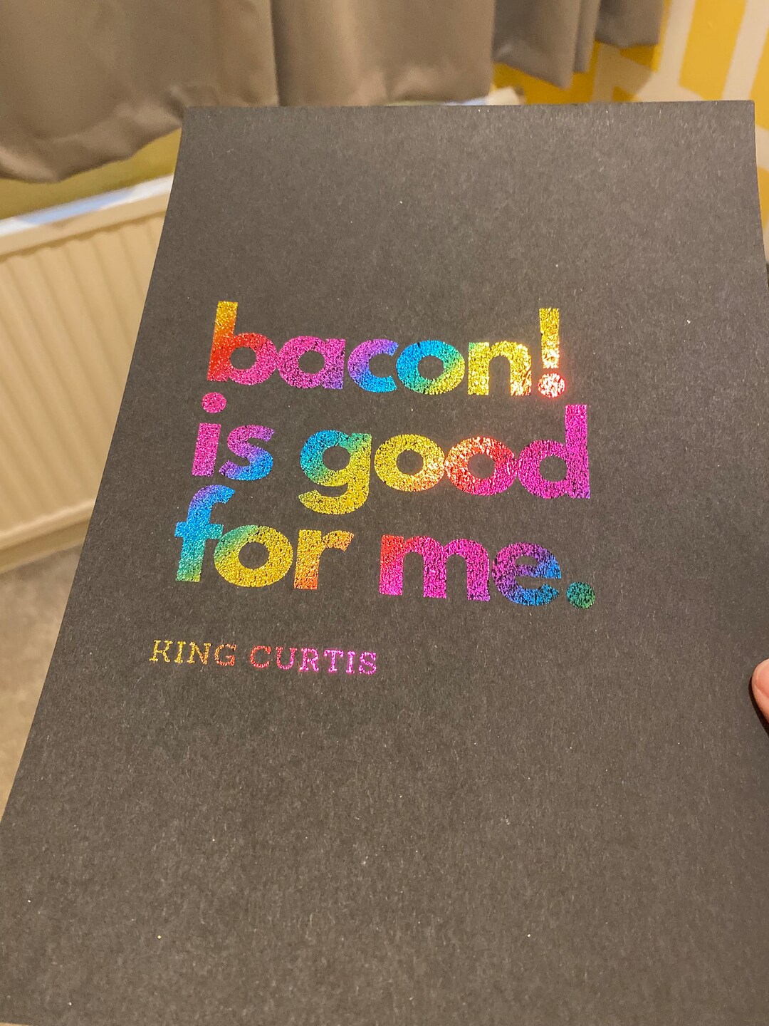 Bacon is Good for Me / A4 Foil Print / Art Decor / Etsy