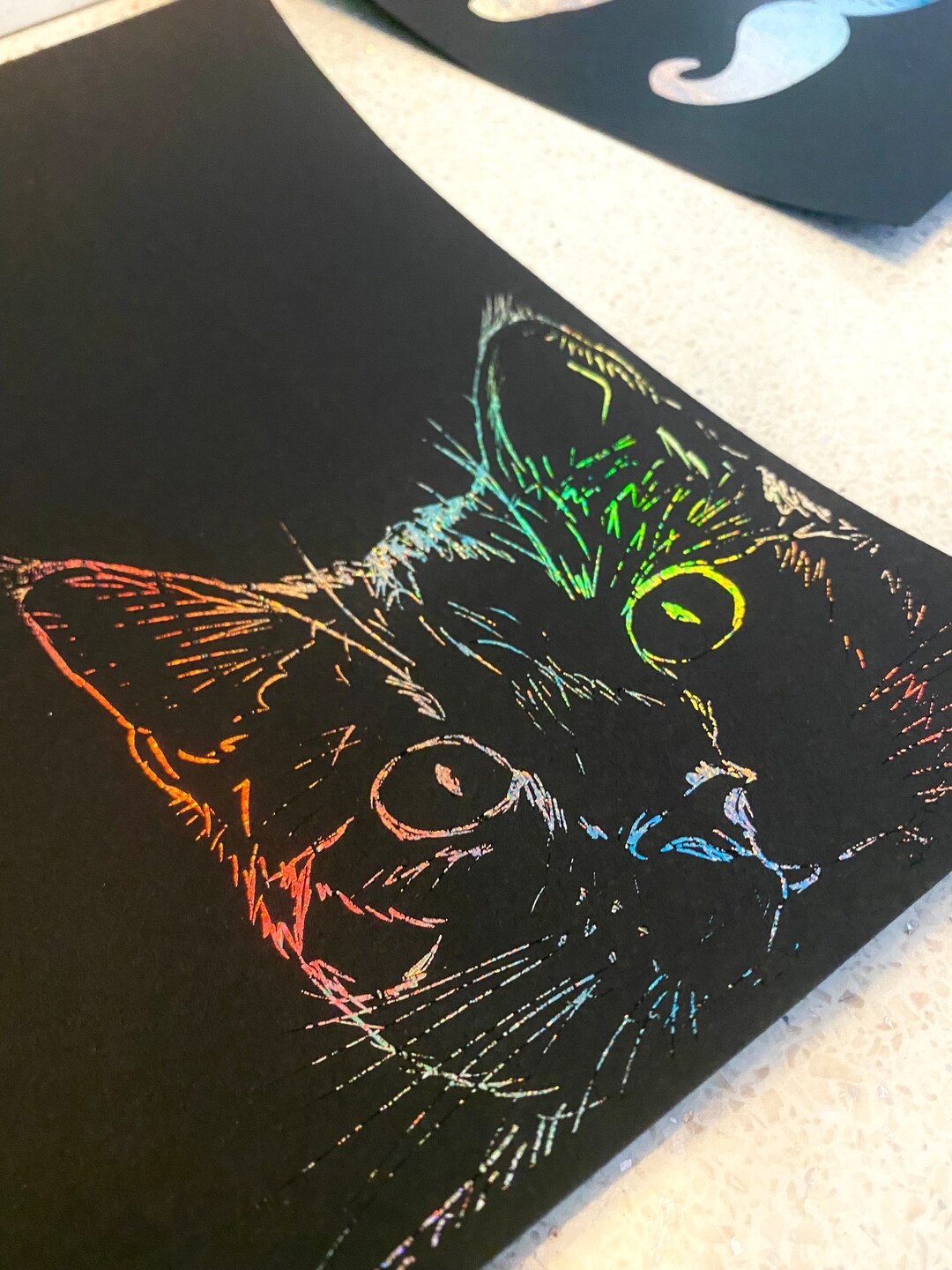 Feline Fine / A4 Foil Print / Art Decor / Personalised Gift / Etsy